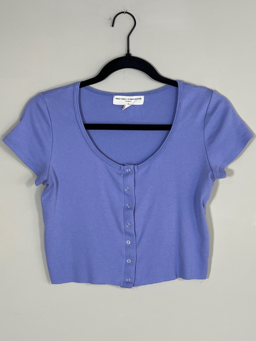 Urban Outfitters Project Social medium casual comfy button crop fitted cute shir